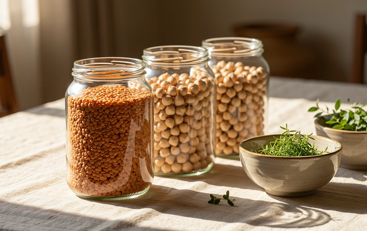 Ingredientes naturales y frescos bajo la luz del sol
